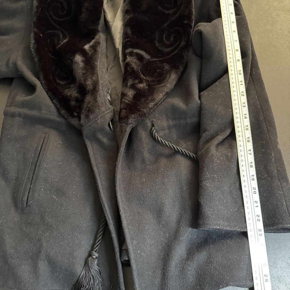 Scully‎ Overcoat Womens Size Medum Solid Black - Picture 5 of 7
